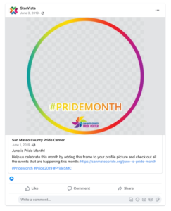 Facebook frame for Pride Month